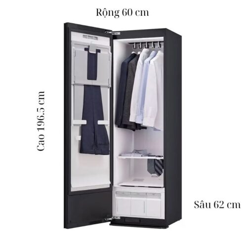 Kích thước tủ Chăm Sóc Quần Áo Thông Minh LG SC5MBR80H